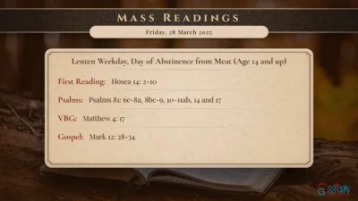 Daily Mass Readings – Friday, 28 March 2025