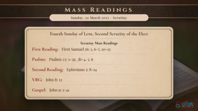 Daily Mass Readings – Sunday, 30 March 2025 – Scrutiny