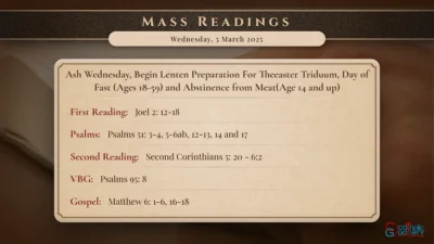Daily Mass Readings – Wednesday, 5 March 2025