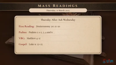 Daily Mass Readings – Thursday, 6 March 2025