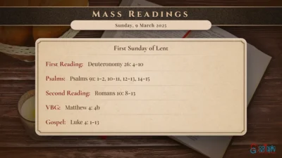 Daily Mass Readings – Sunday, 9 March 2025