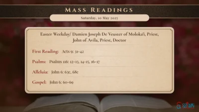 Daily Mass Readings – Saturday, 10 May 2025