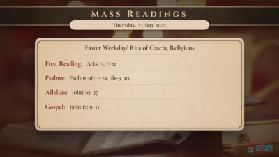Daily Mass Readings – Thursday, 22 May 2025