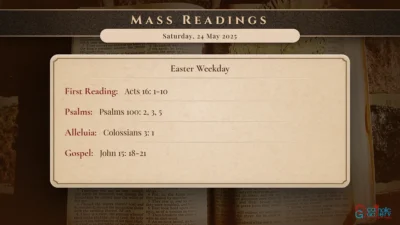 Daily Mass Readings – Saturday, 24 May 2025