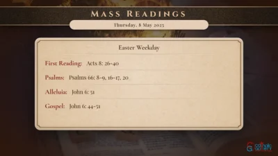 Daily Mass Readings – Thursday, 8 May 2025