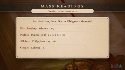 Daily Mass Readings – Monday, 10 November 2025