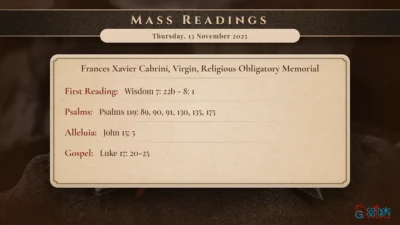 Daily Mass Readings – Thursday, 13 November 2025