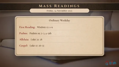 Daily Mass Readings – Friday, 14 November 2025