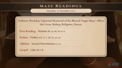 Daily Mass Readings – Saturday, 15 November 2025
