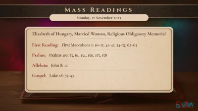 Daily Mass Readings – Monday, 17 November 2025