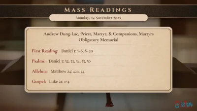 Daily Mass Readings – Monday, 24 November 2025