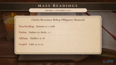 Daily Mass Readings – Tuesday, 4 November 2025