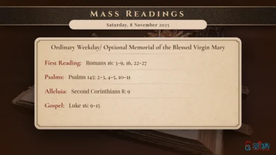 Daily Mass Readings – Saturday, 8 November 2025