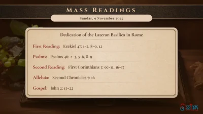 Daily Mass Readings – Sunday, 9 November 2025