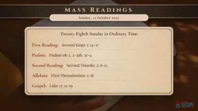 Daily Mass Readings – Sunday, 12 October 2025