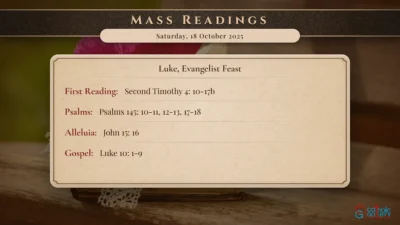 Daily Mass Readings – Saturday, 18 October 2025