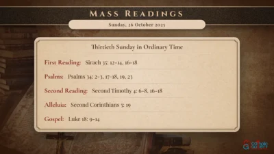 Daily Mass Readings – Sunday, 26 October 2025