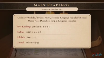Daily Mass Readings – Monday, 6 October 2025