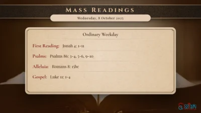 Daily Mass Readings – Wednesday, 8 October 2025