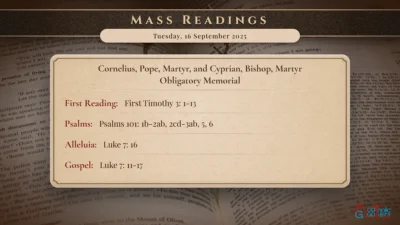 Daily Mass Readings – Tuesday, 16 September 2025