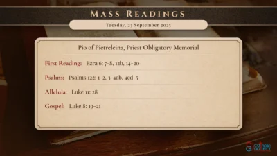 Daily Mass Readings – Tuesday, 23 September 2025