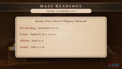 Daily Mass Readings – Tuesday, 30 September 2025