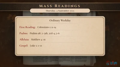 Daily Mass Readings – Thursday, 4 September 2025