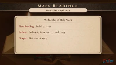 Daily Mass Readings – Wednesday, 1 April 2026