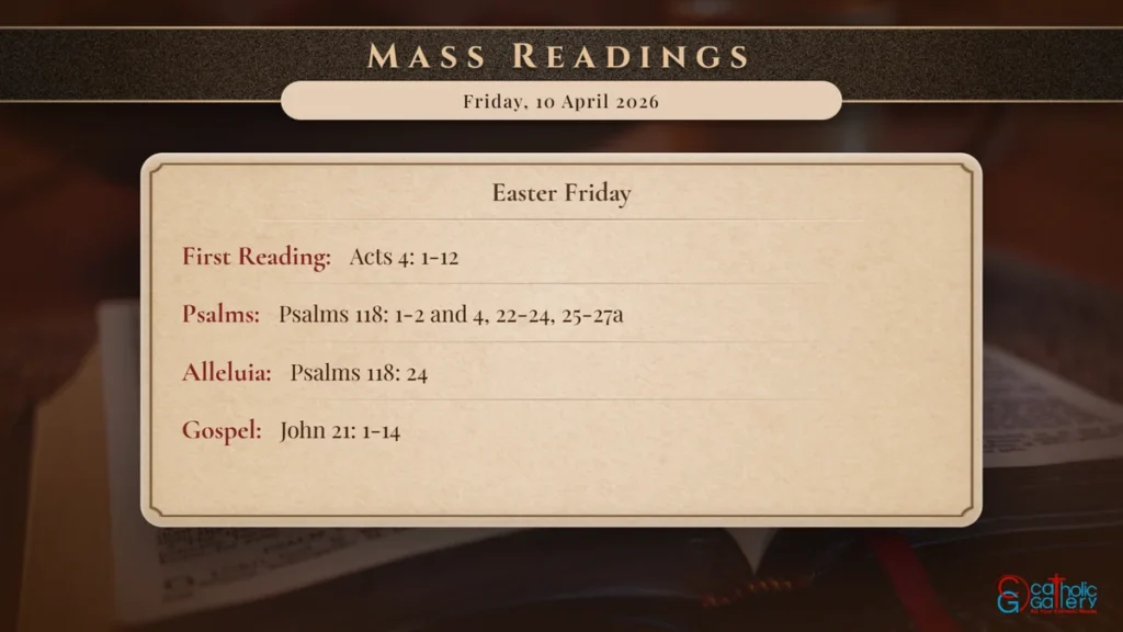 Daily Mass Readings Scripture Card – Friday, 10 April 2026