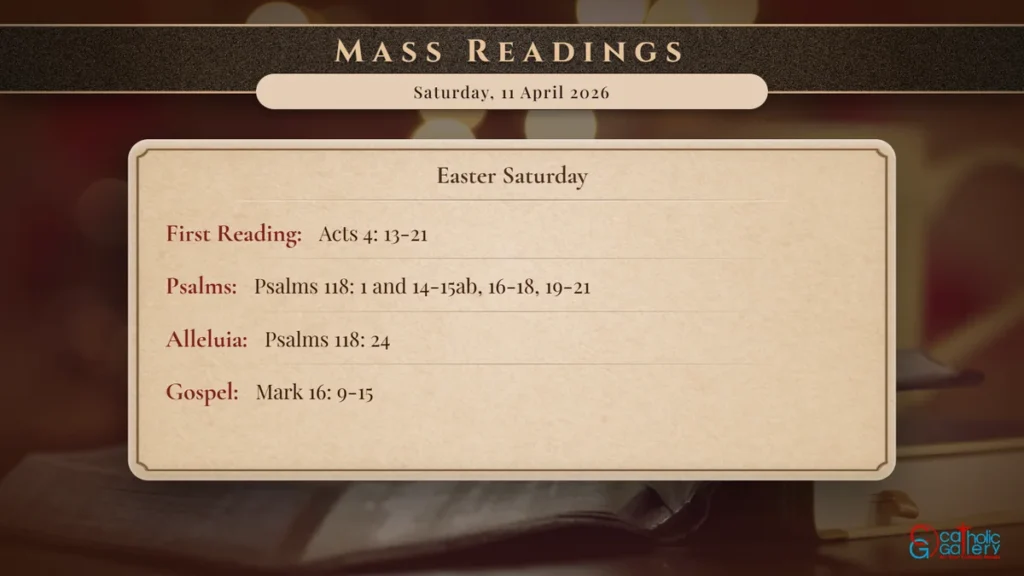 Daily Mass Readings Scripture Card – Saturday, 11 April 2026