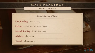 Daily Mass Readings – Sunday, 12 April 2026