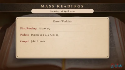 Daily Mass Readings – Saturday, 18 April 2026