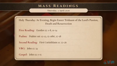 Daily Mass Readings – Thursday, 2 April 2026