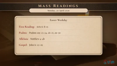 Daily Mass Readings – Monday, 20 April 2026