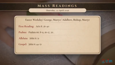 Daily Mass Readings – Thursday, 23 April 2026