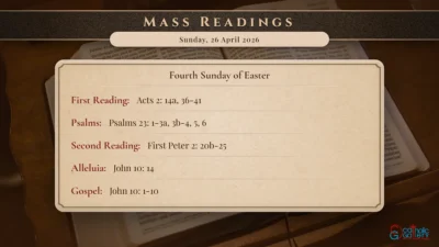 Daily Mass Readings – Sunday, 26 April 2026