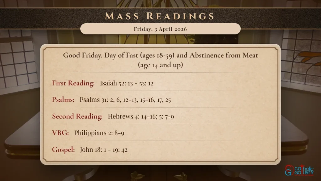 Daily Mass Readings Scripture Card – Friday, 3 April 2026