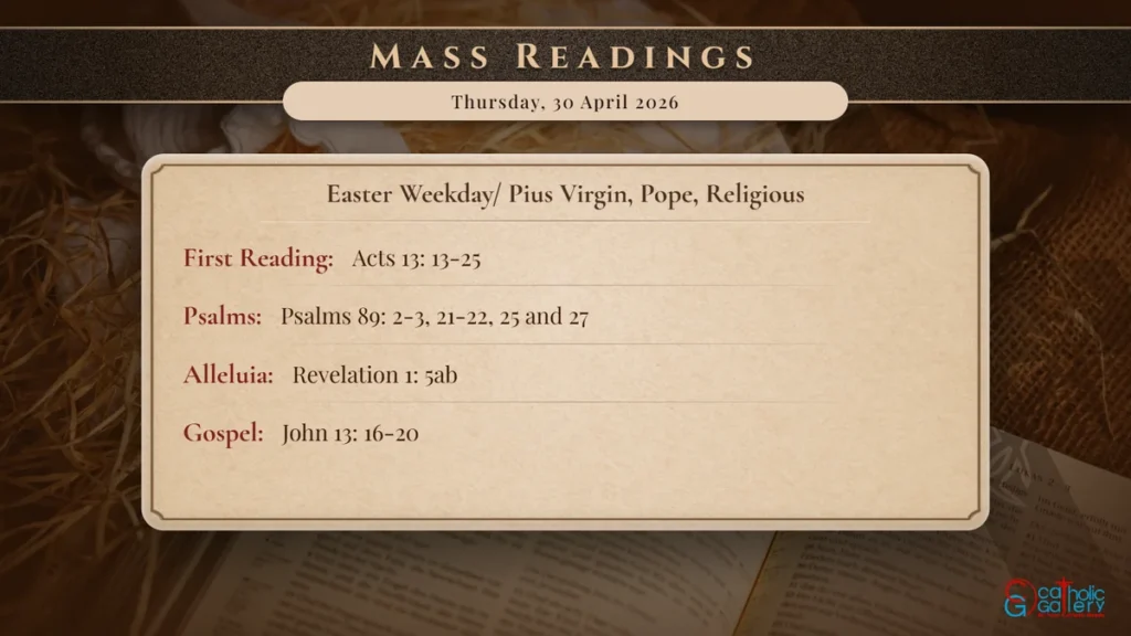 Daily Mass Readings Scripture Card – Thursday, 30 April 2026