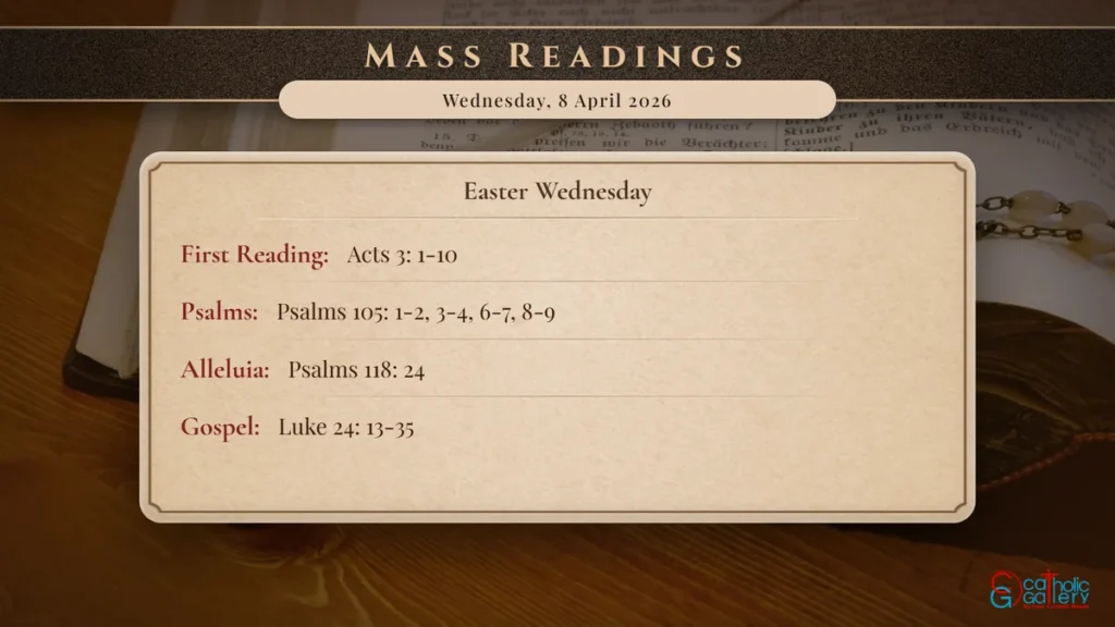 Daily Mass Readings Scripture Card – Wednesday, 8 April 2026