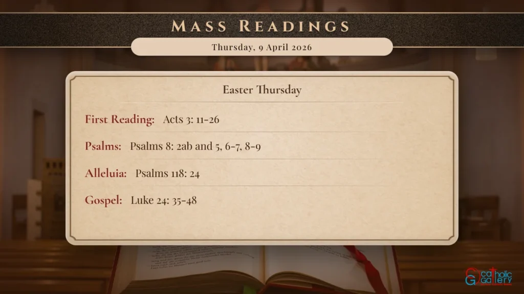 Daily Mass Readings Scripture Card – Thursday, 9 April 2026