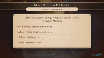 Daily Mass Readings – Saturday, 1 August 2026