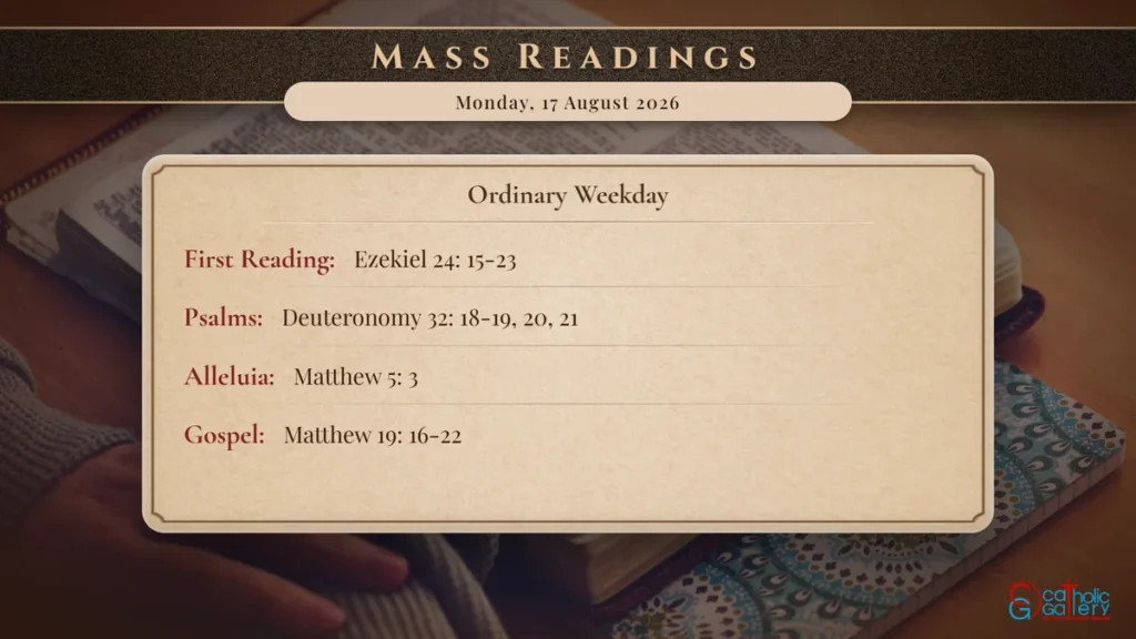 Daily Mass Readings Scripture Card – Monday, 17 August 2026