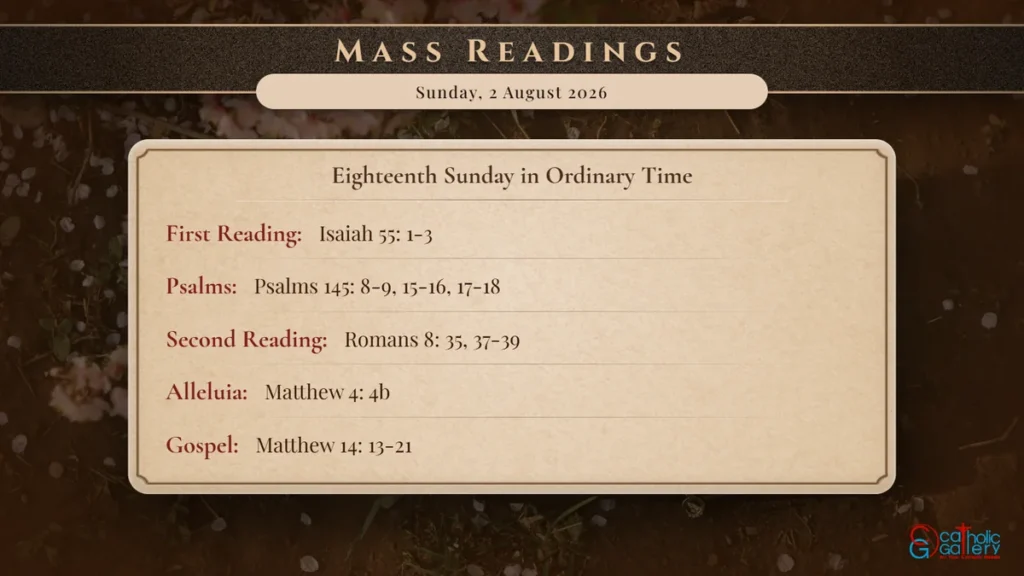 Daily Mass Readings Scripture Card – Sunday, 2 August 2026