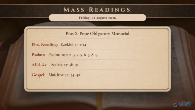 Daily Mass Readings – Friday, 21 August 2026