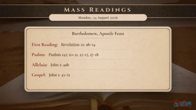 Daily Mass Readings – Monday, 24 August 2026