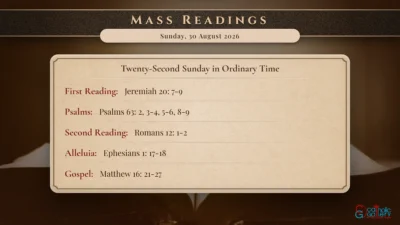 Daily Mass Readings – Sunday, 30 August 2026