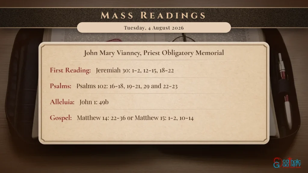 Daily Mass Readings Scripture Card – Tuesday, 4 August 2026