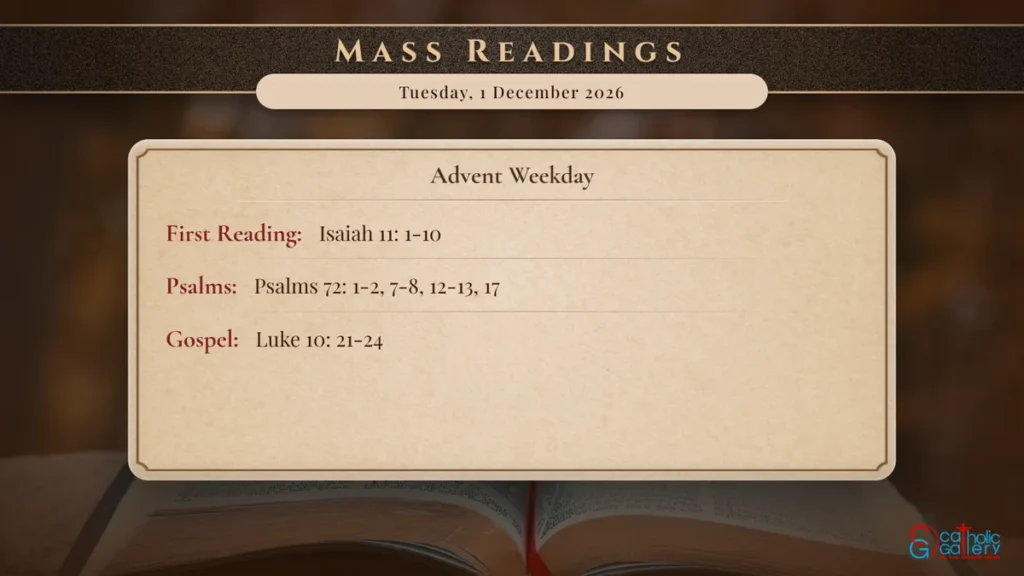 Daily Mass Readings Scripture Card – Tuesday, 1 December 2026