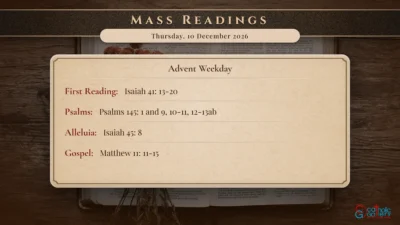 Daily Mass Readings – Thursday, 10 December 2026