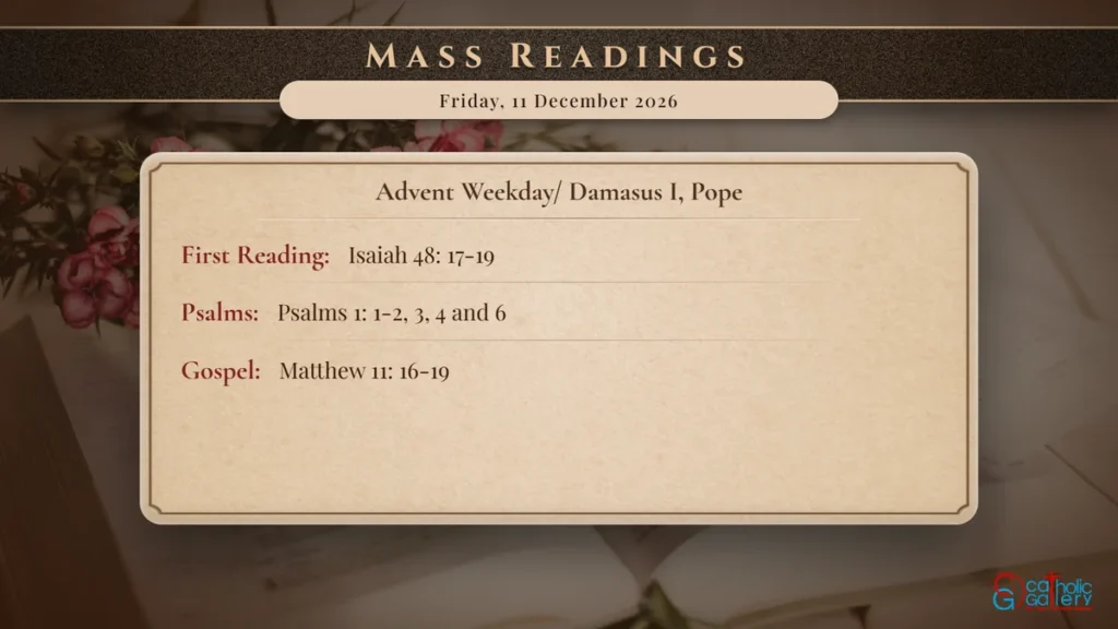 Daily Mass Readings Scripture Card – Friday, 11 December 2026